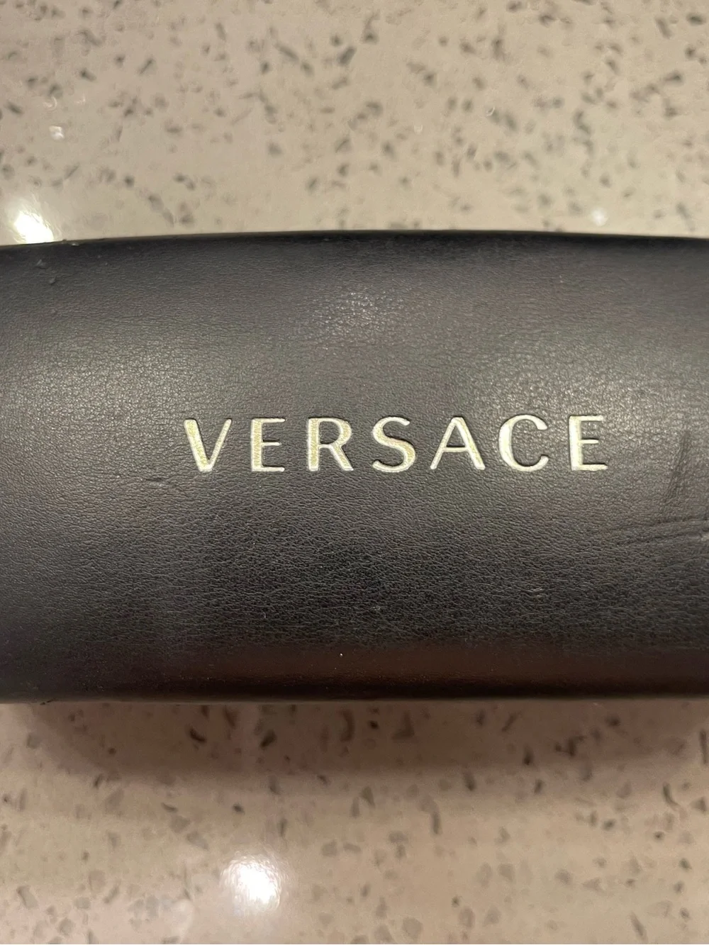 Versace Gold-Tinted Shield Sunglasses with Black Temples